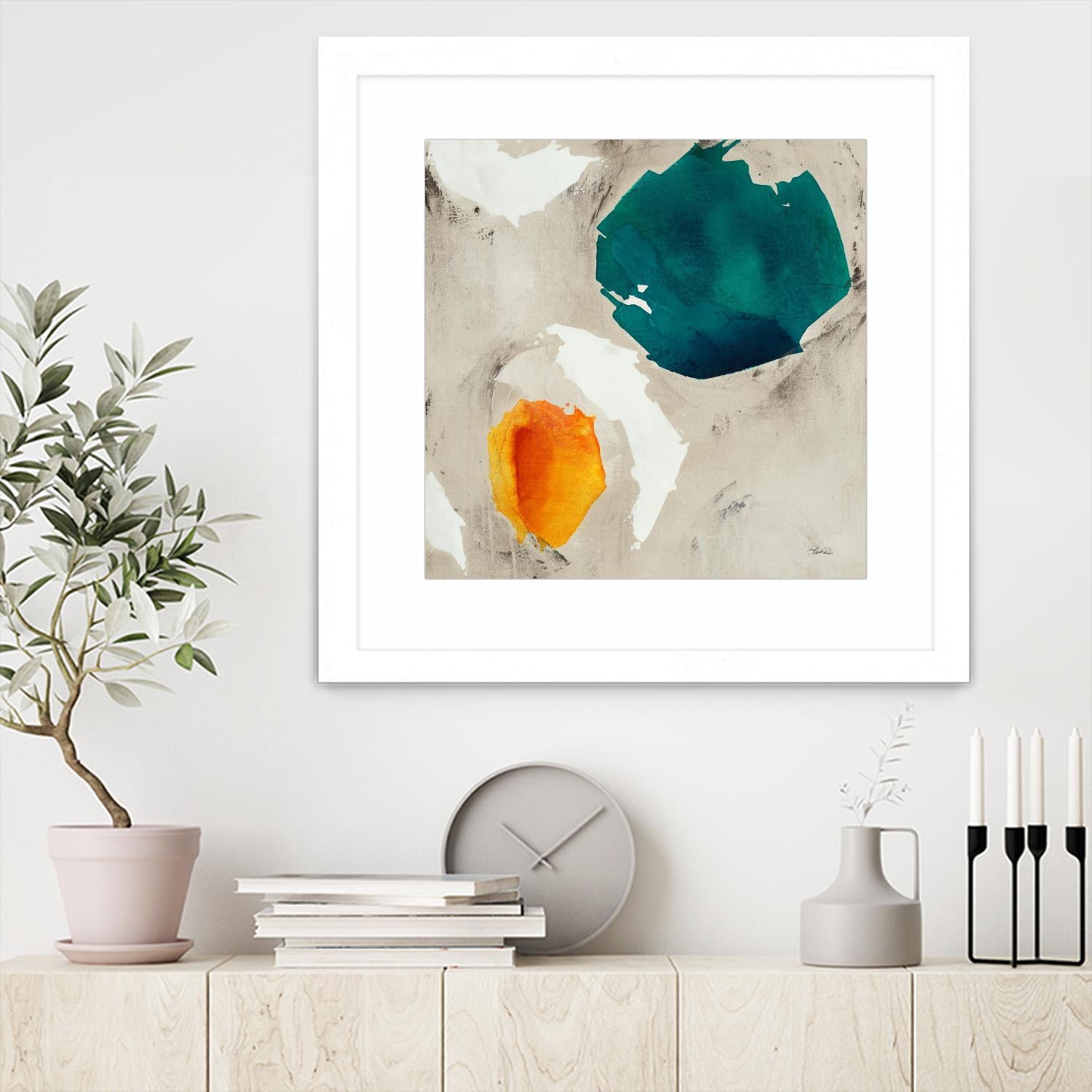 Connected II by Leah Rei on GIANT ART - greens abstract green