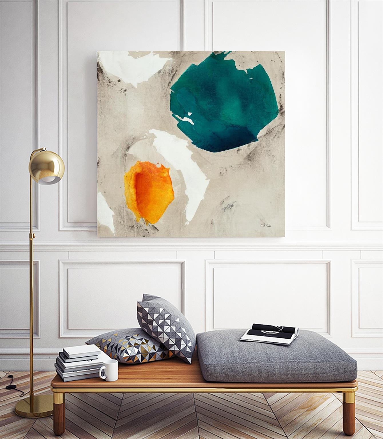 Connected II by Leah Rei on GIANT ART - greens abstract green