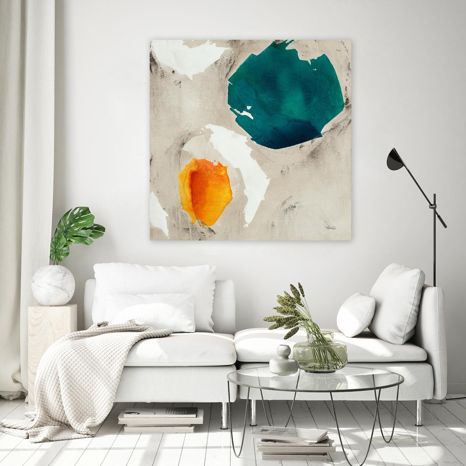 Connected II by Leah Rei on GIANT ART - greens abstract green