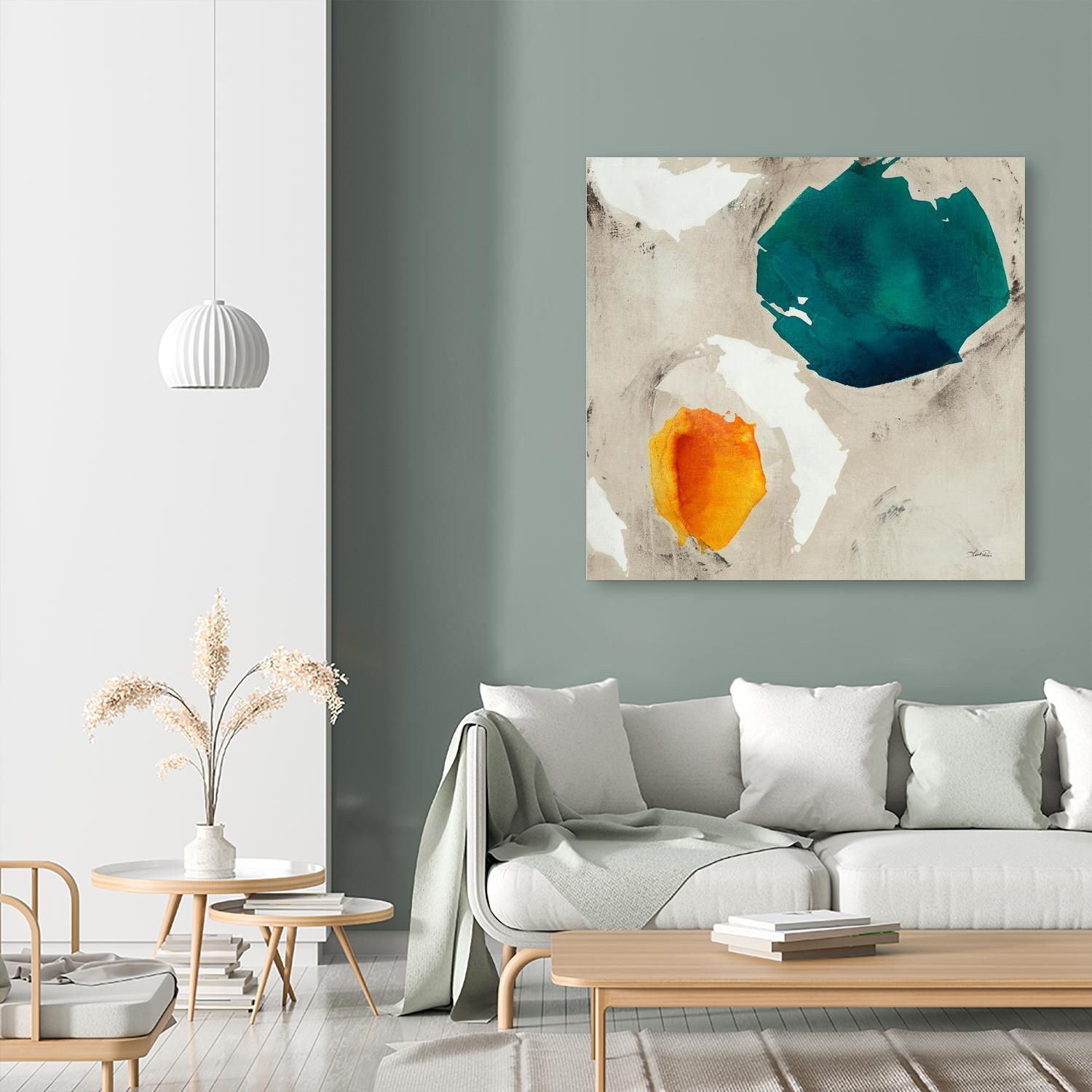 Connected II by Leah Rei on GIANT ART - greens abstract green