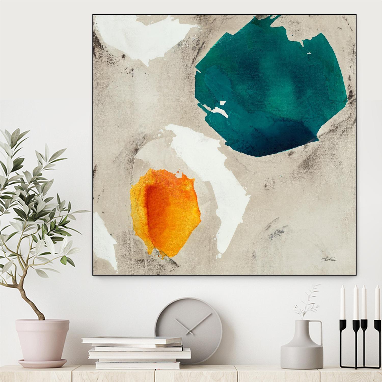 Connected II by Leah Rei on GIANT ART - greens abstract green