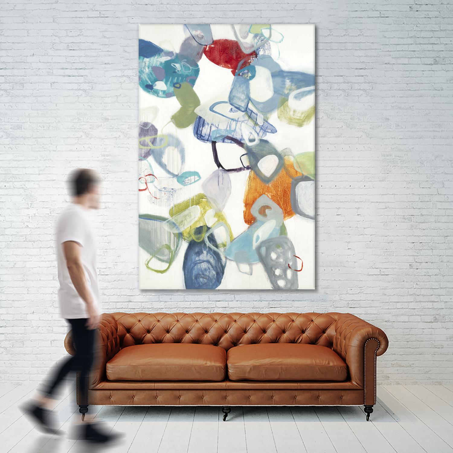 Party Time I by Lisa Ridgers on GIANT ART - blues abstract