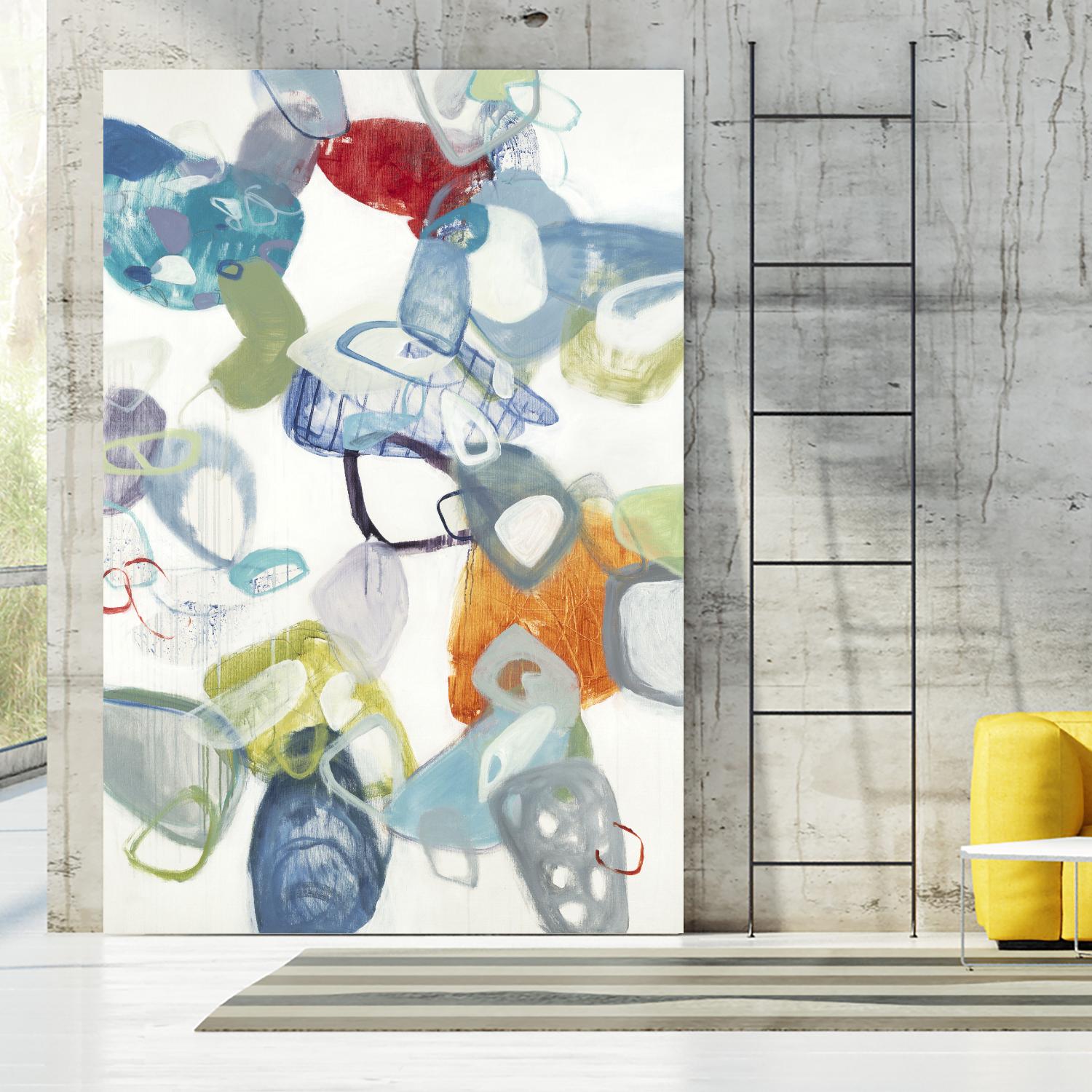 Party Time I by Lisa Ridgers on GIANT ART - blues abstract