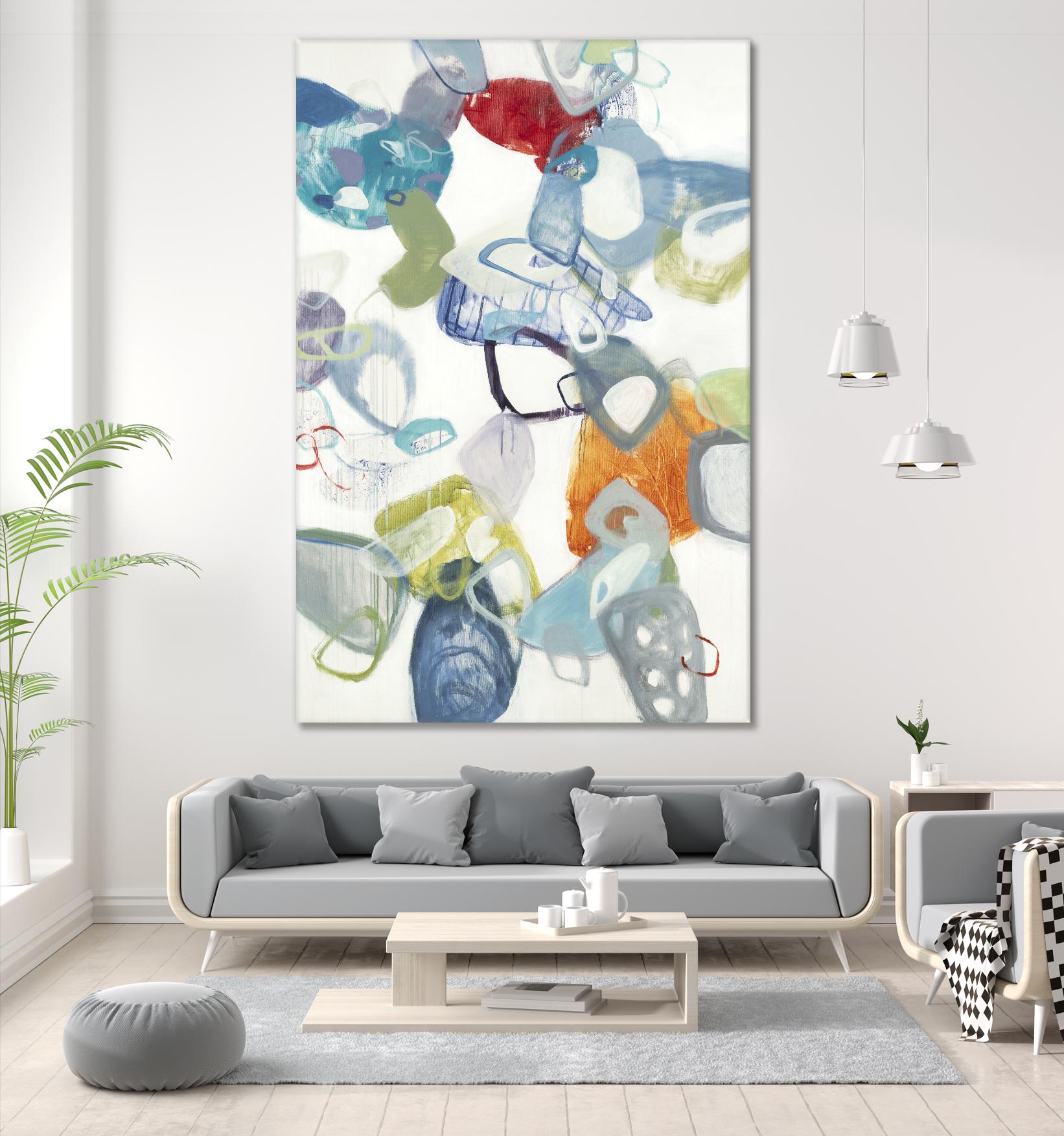 Party Time I by Lisa Ridgers on GIANT ART - blues abstract