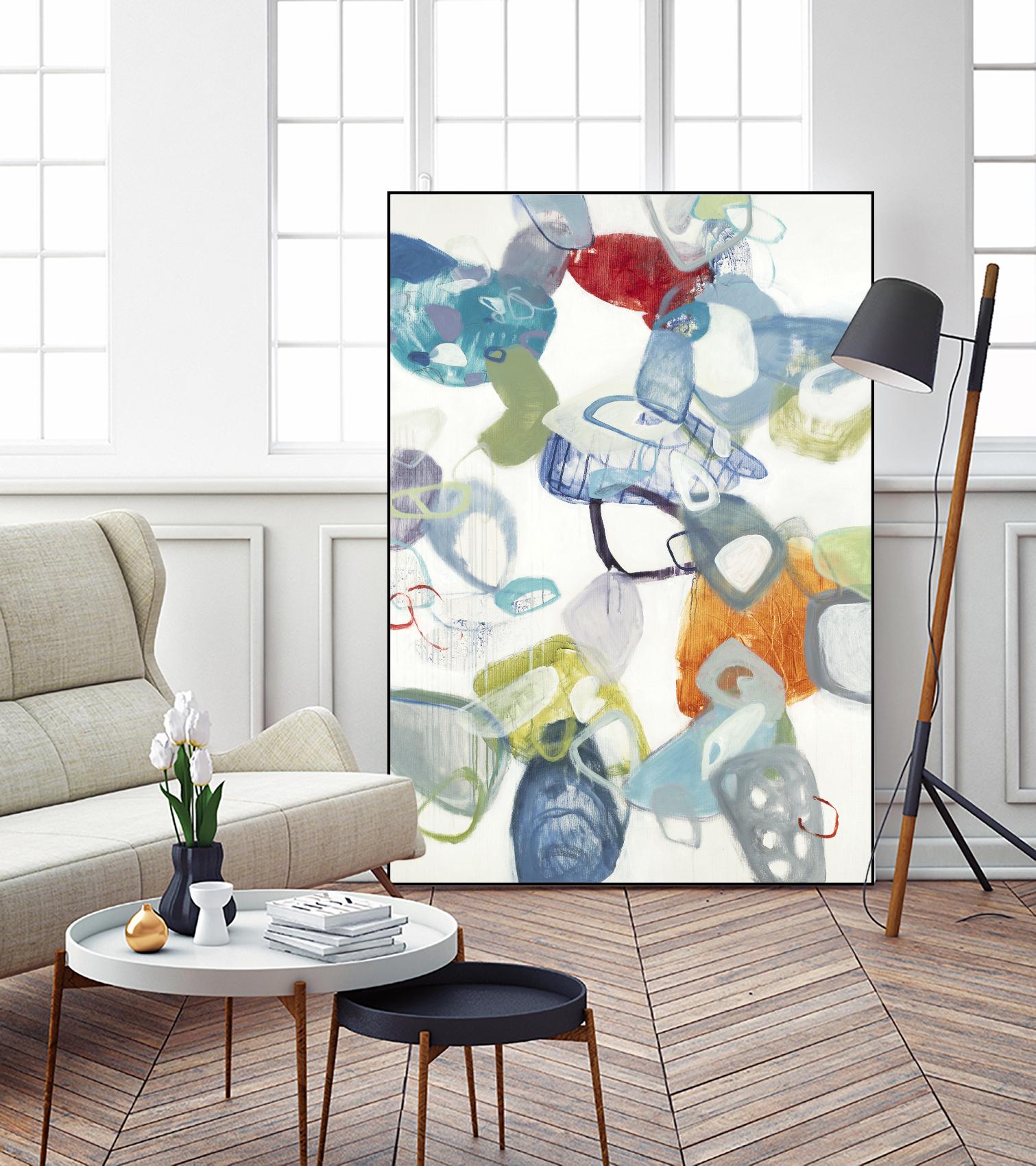 Party Time I by Lisa Ridgers on GIANT ART - blues abstract