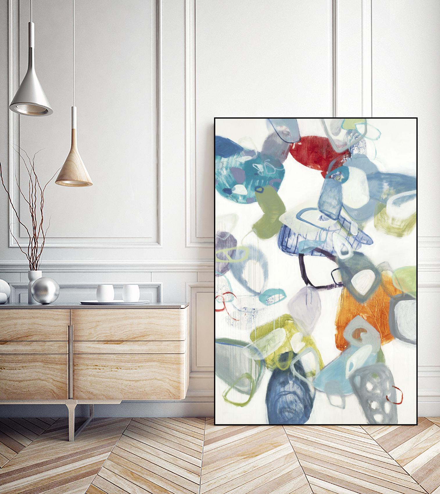 Party Time I by Lisa Ridgers on GIANT ART - blues abstract