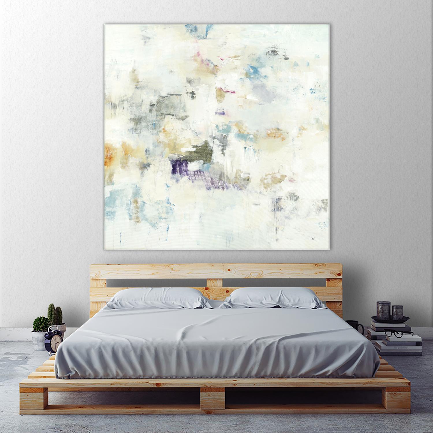 Off the Wall by Lisa Ridgers on GIANT ART - whites & creams abstract