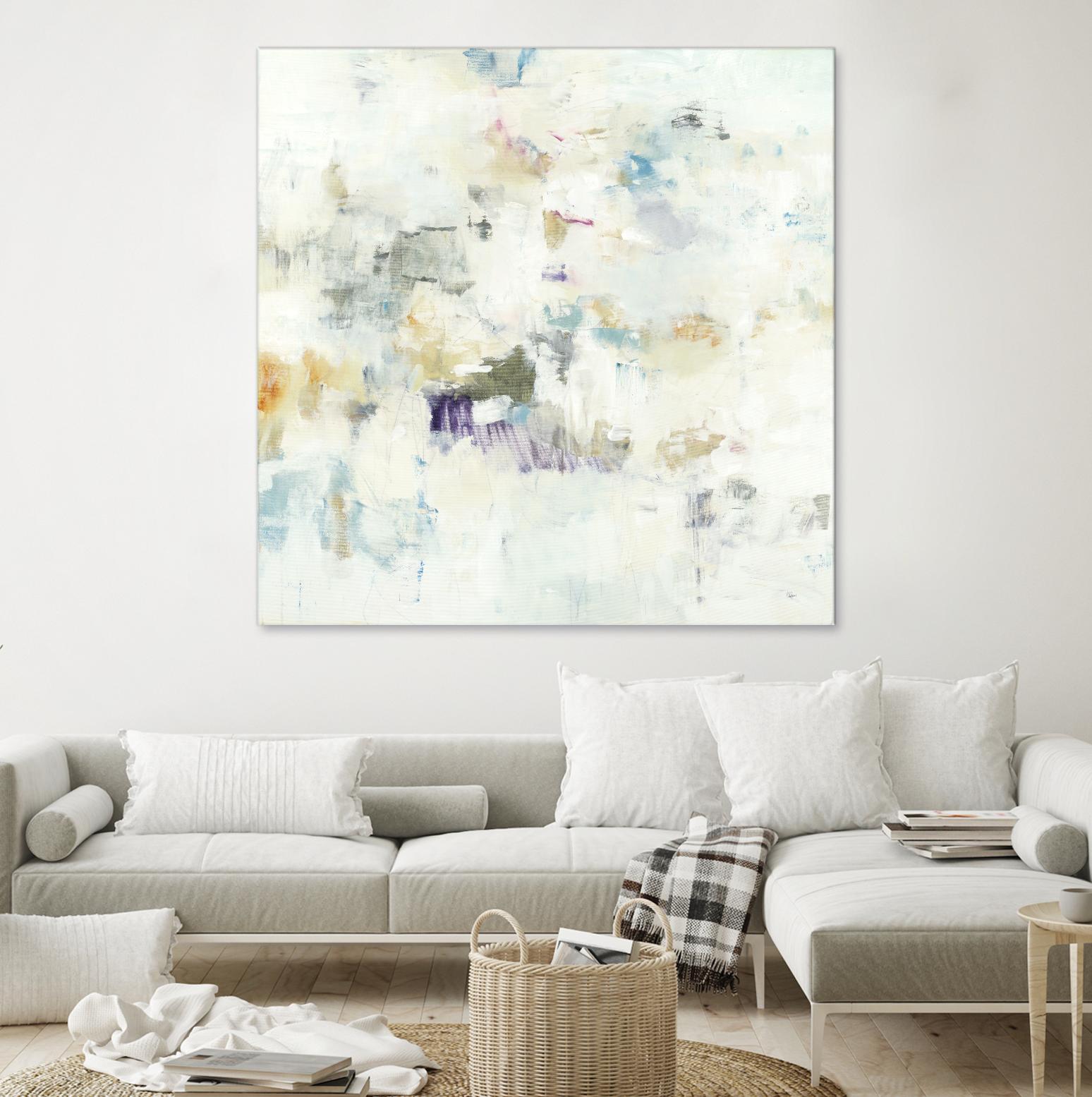 Off the Wall by Lisa Ridgers on GIANT ART - whites & creams abstract