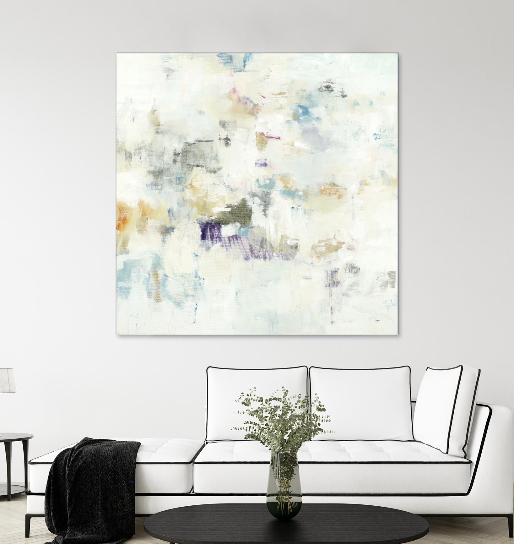 Off the Wall by Lisa Ridgers on GIANT ART - whites & creams abstract