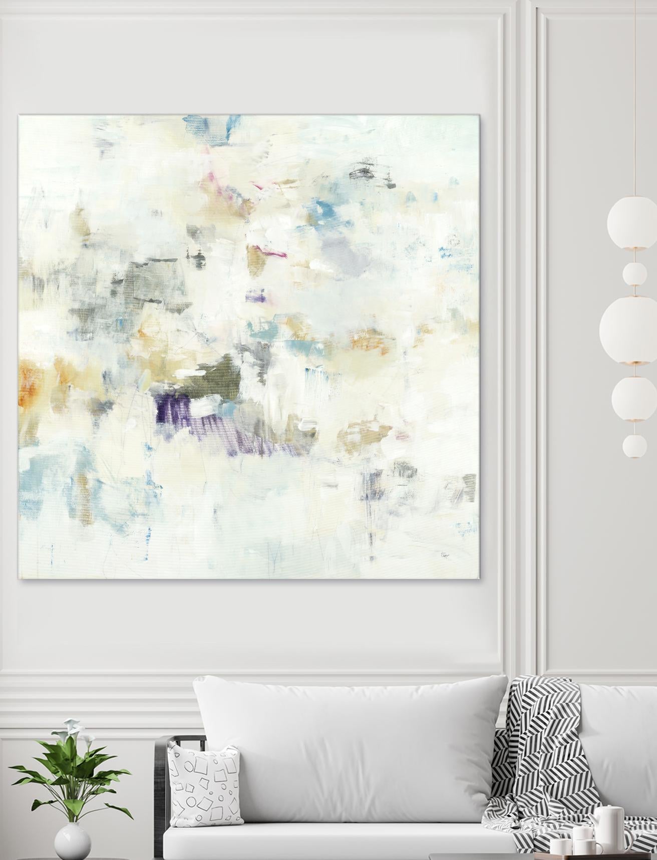 Off the Wall by Lisa Ridgers on GIANT ART - whites & creams abstract