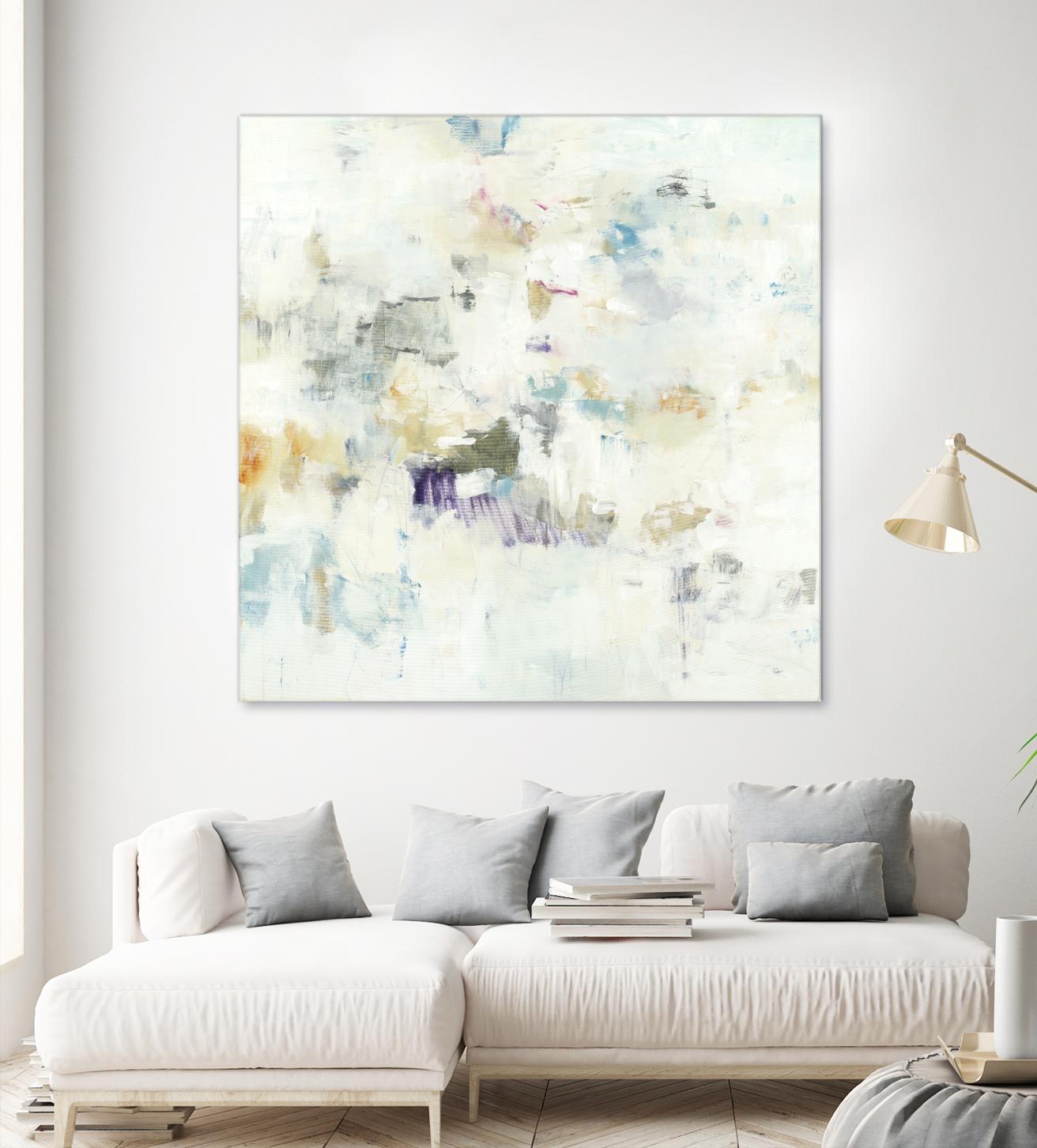 Off the Wall by Lisa Ridgers on GIANT ART - whites & creams abstract