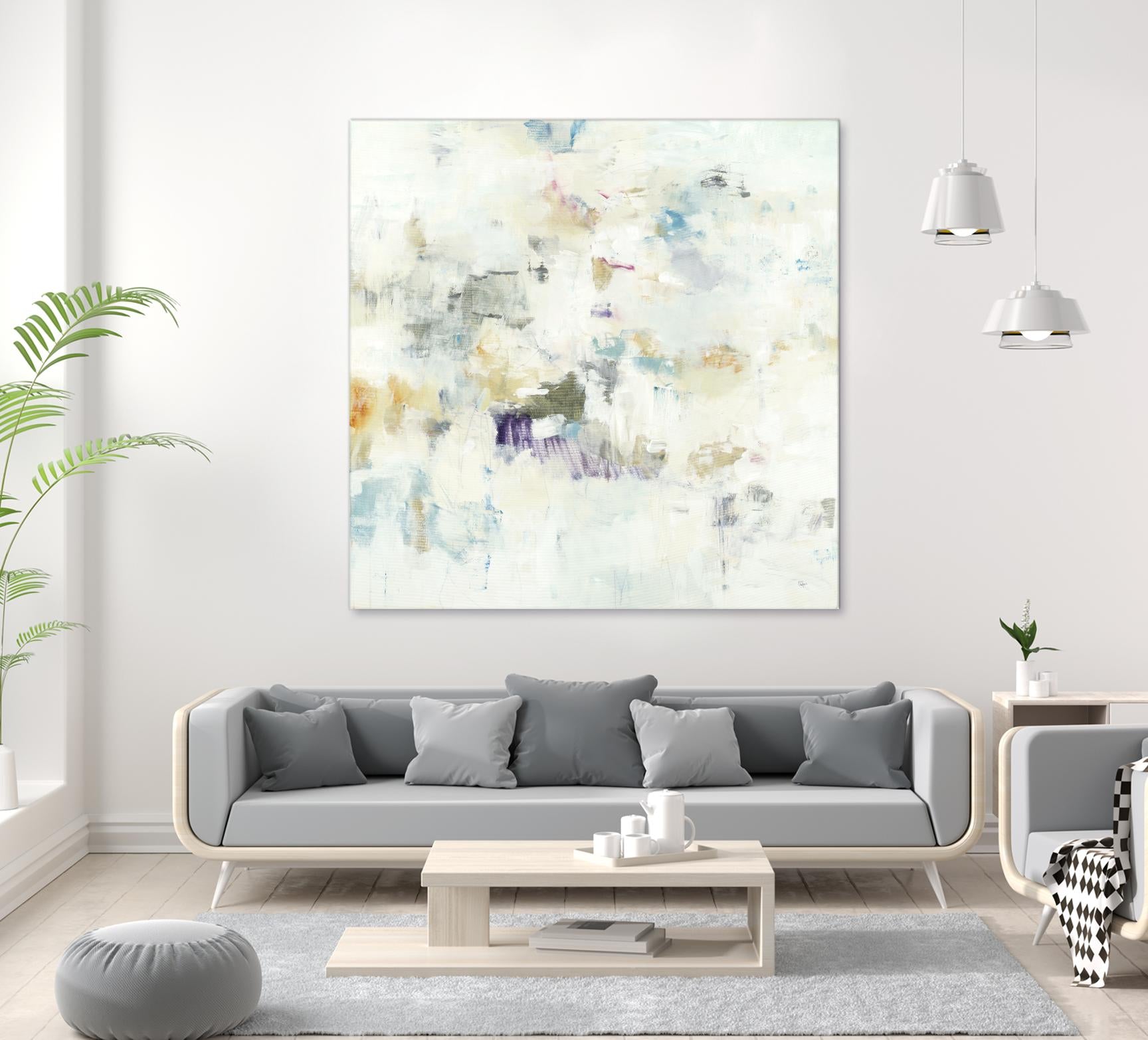 Off the Wall by Lisa Ridgers on GIANT ART - whites & creams abstract