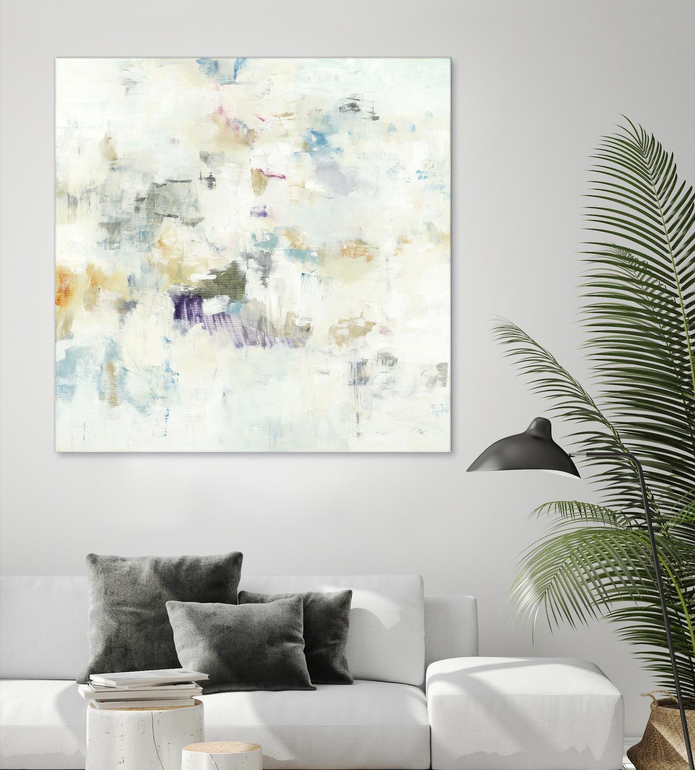 Off the Wall by Lisa Ridgers on GIANT ART - whites & creams abstract