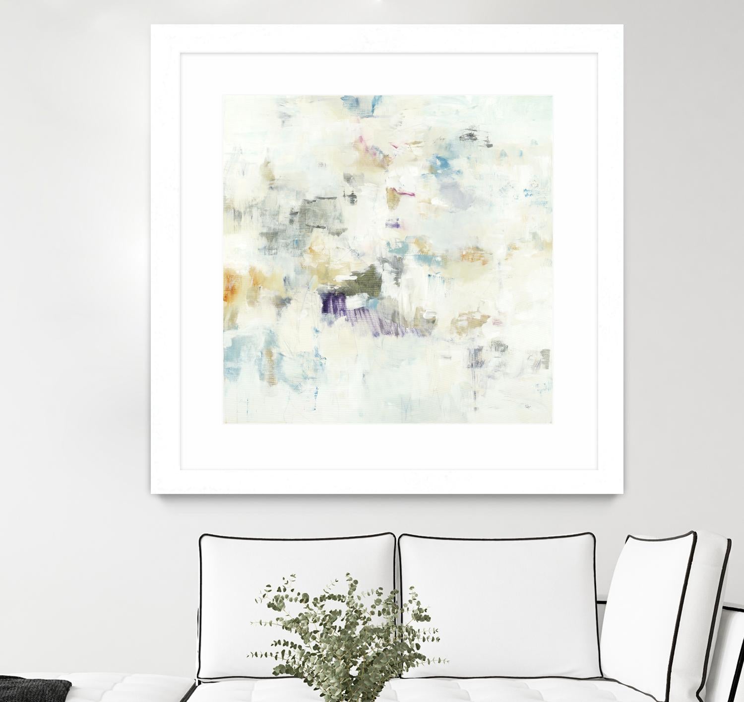 Off the Wall by Lisa Ridgers on GIANT ART - whites & creams abstract