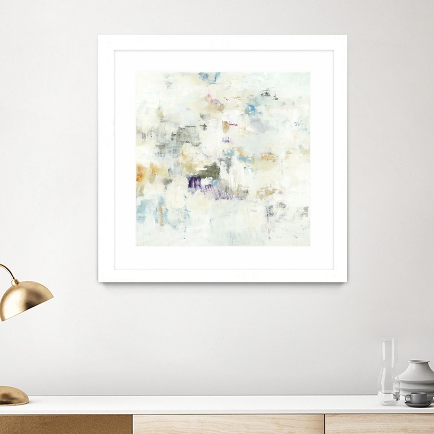 Off the Wall by Lisa Ridgers on GIANT ART - whites & creams abstract