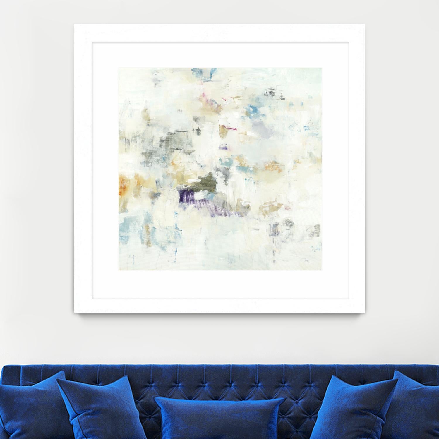 Off the Wall by Lisa Ridgers on GIANT ART - whites & creams abstract