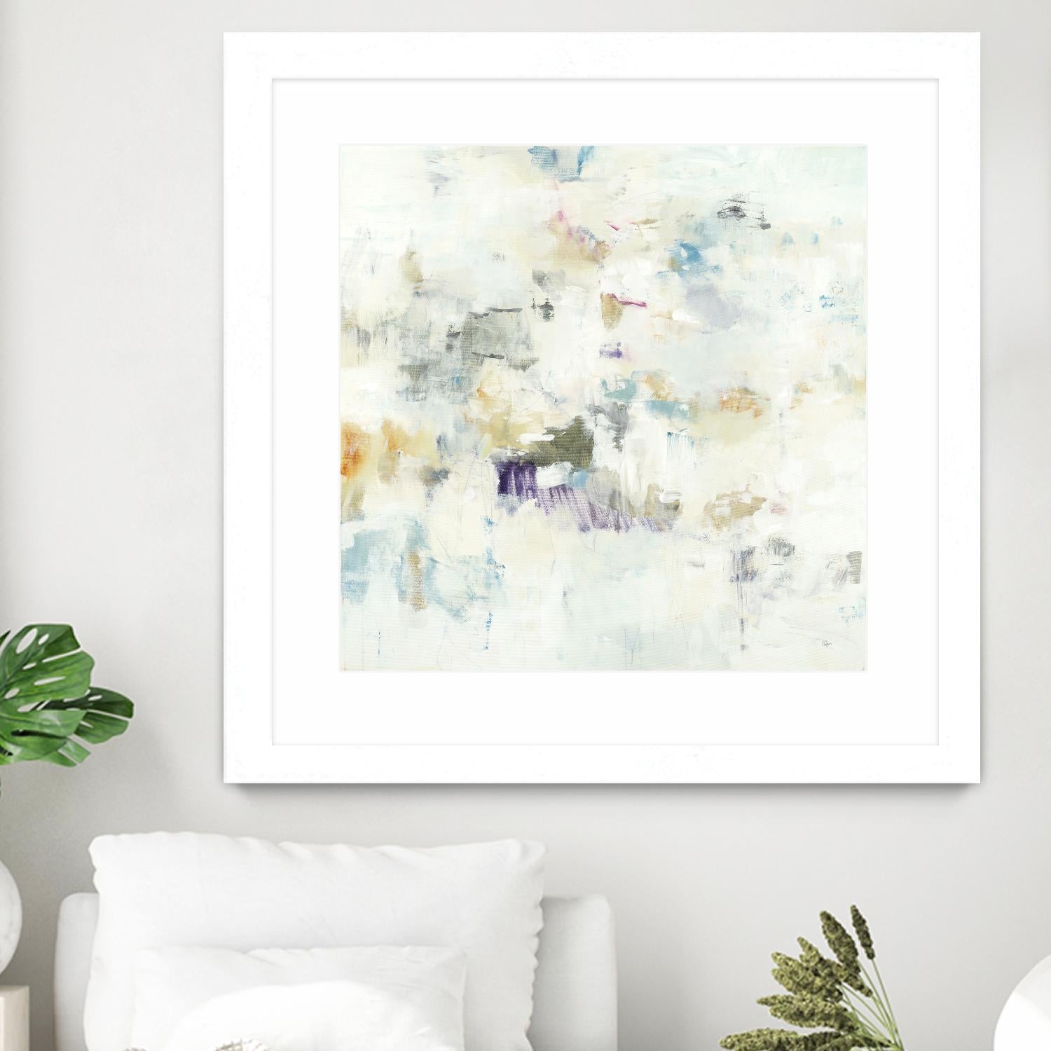 Off the Wall by Lisa Ridgers on GIANT ART - whites & creams abstract
