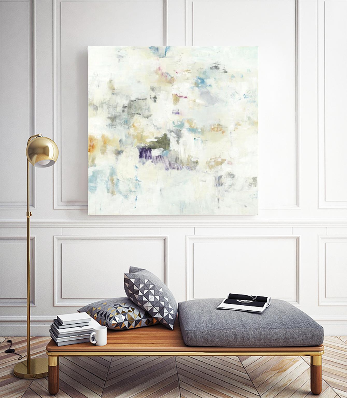 Off the Wall by Lisa Ridgers on GIANT ART - whites & creams abstract