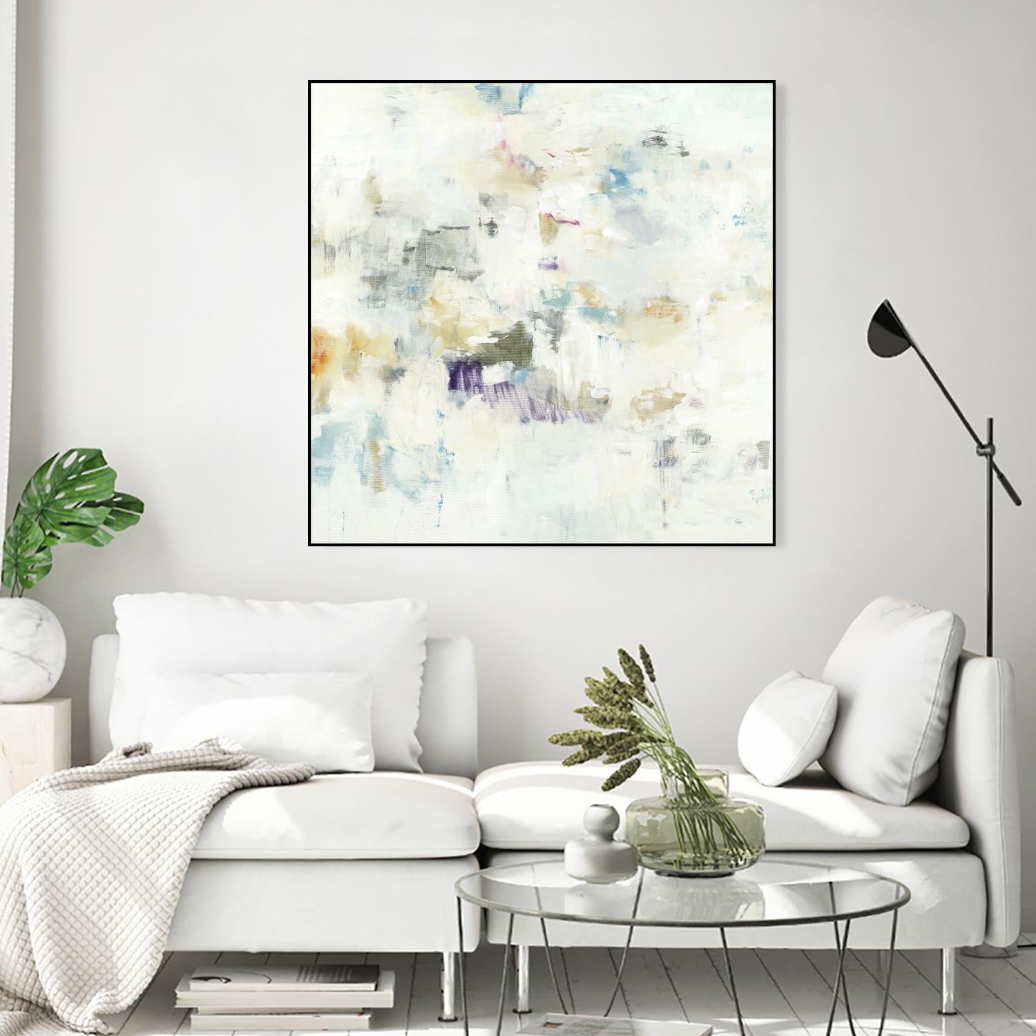 Off the Wall by Lisa Ridgers on GIANT ART - whites & creams abstract