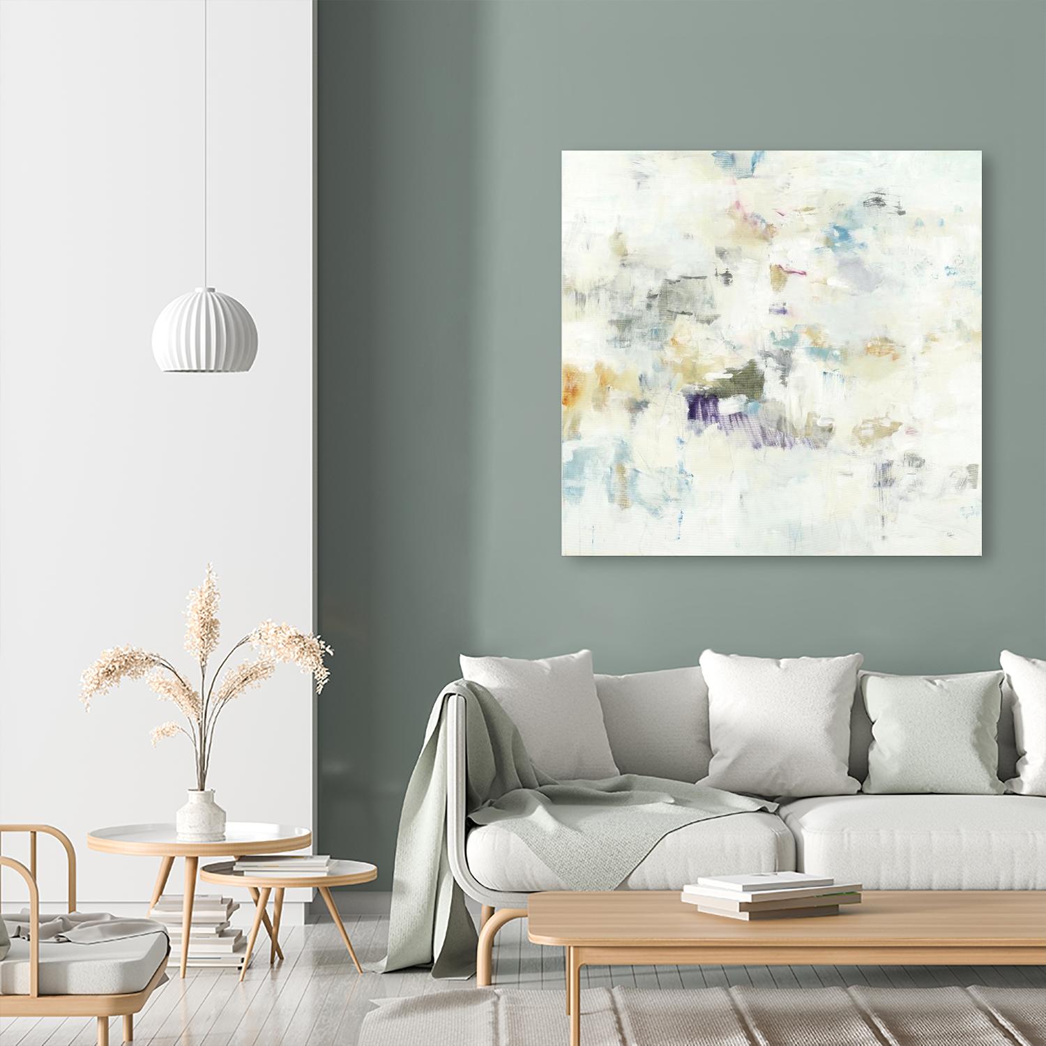 Off the Wall by Lisa Ridgers on GIANT ART - whites & creams abstract