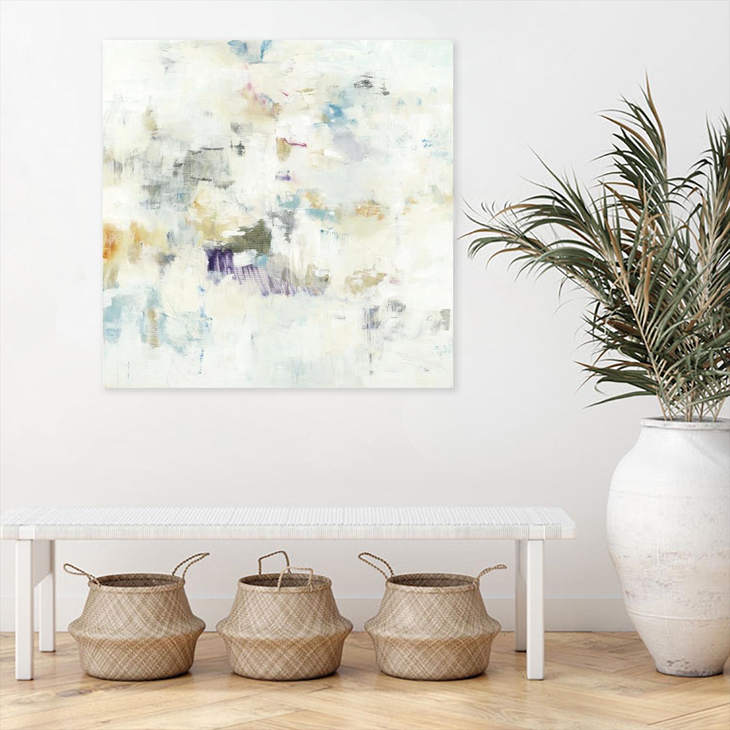 Off the Wall by Lisa Ridgers on GIANT ART - whites & creams abstract