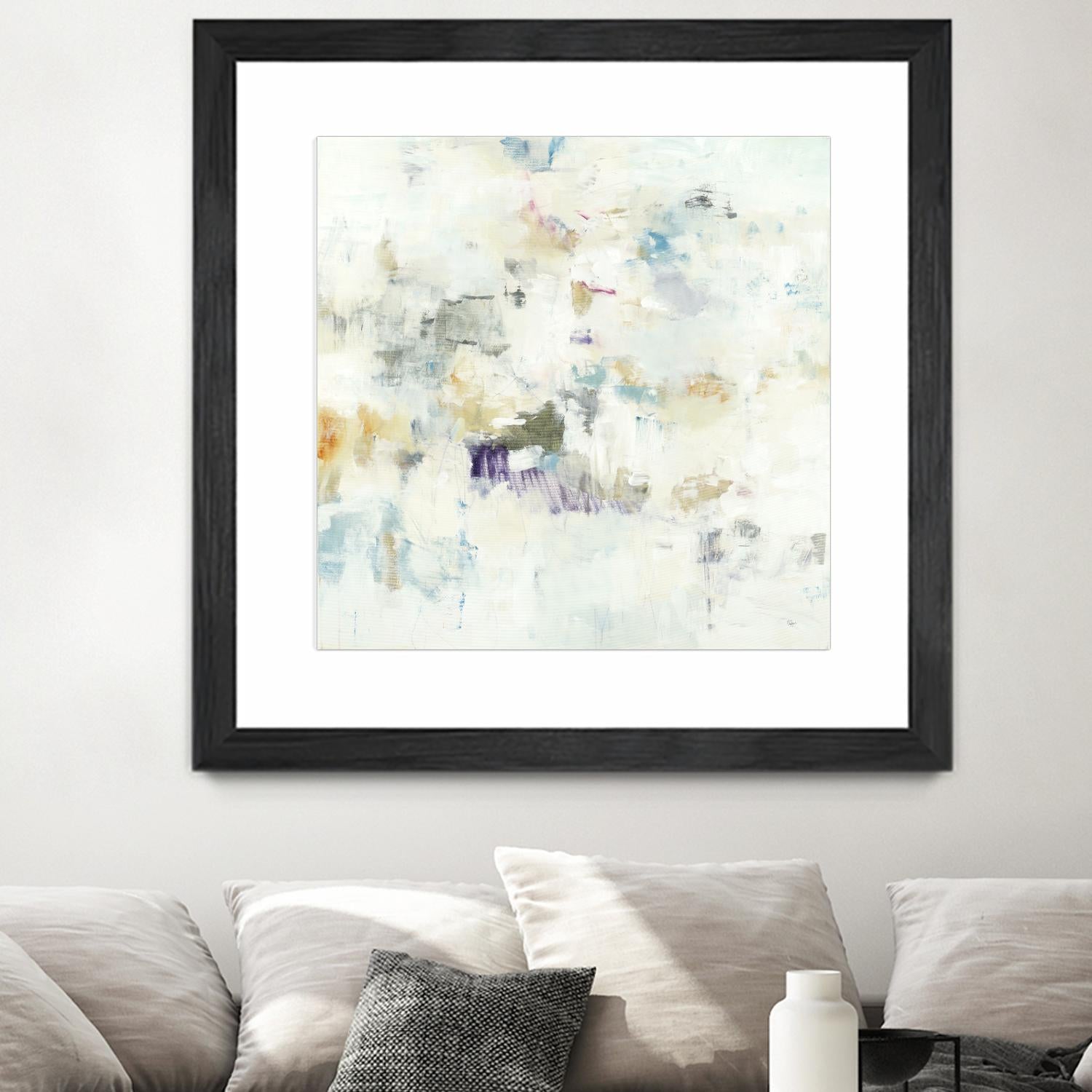 Off the Wall by Lisa Ridgers on GIANT ART - whites & creams abstract