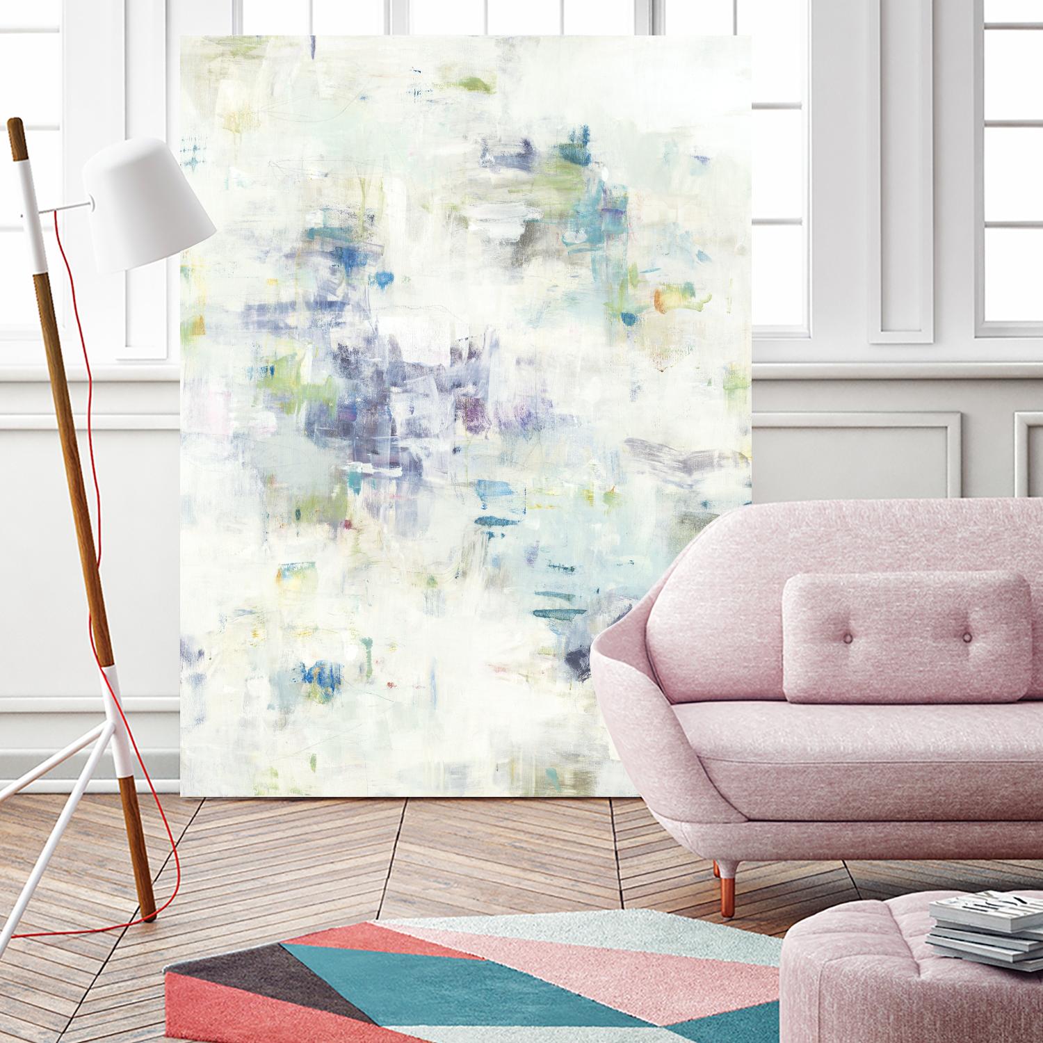 Wait Right Here II by Lisa Ridgers on GIANT ART - greens, blues abstract