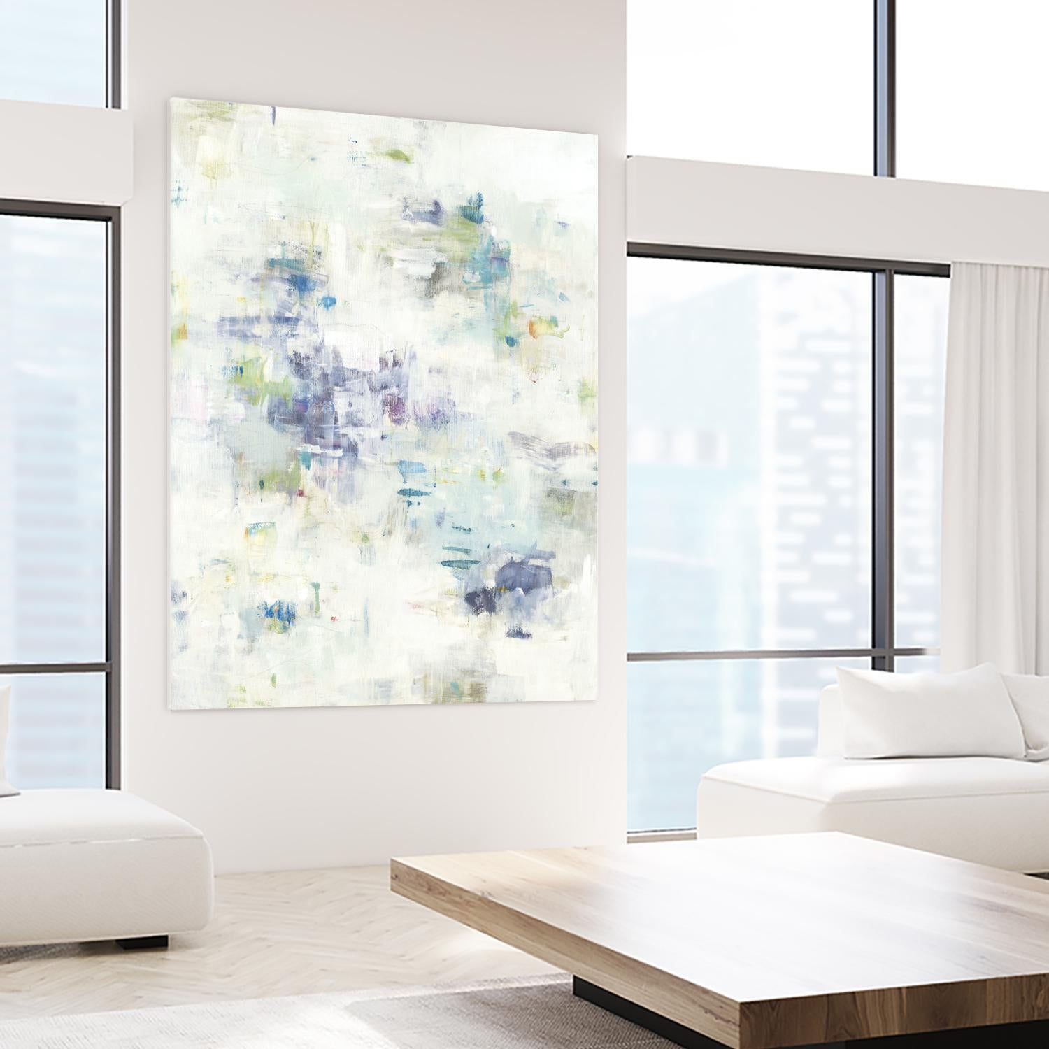 Wait Right Here II by Lisa Ridgers on GIANT ART - greens, blues abstract