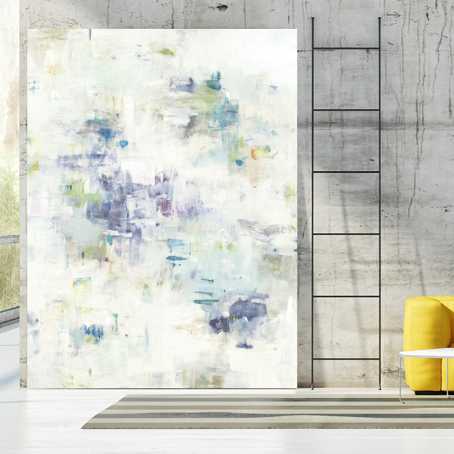 Wait Right Here II by Lisa Ridgers on GIANT ART - greens, blues abstract