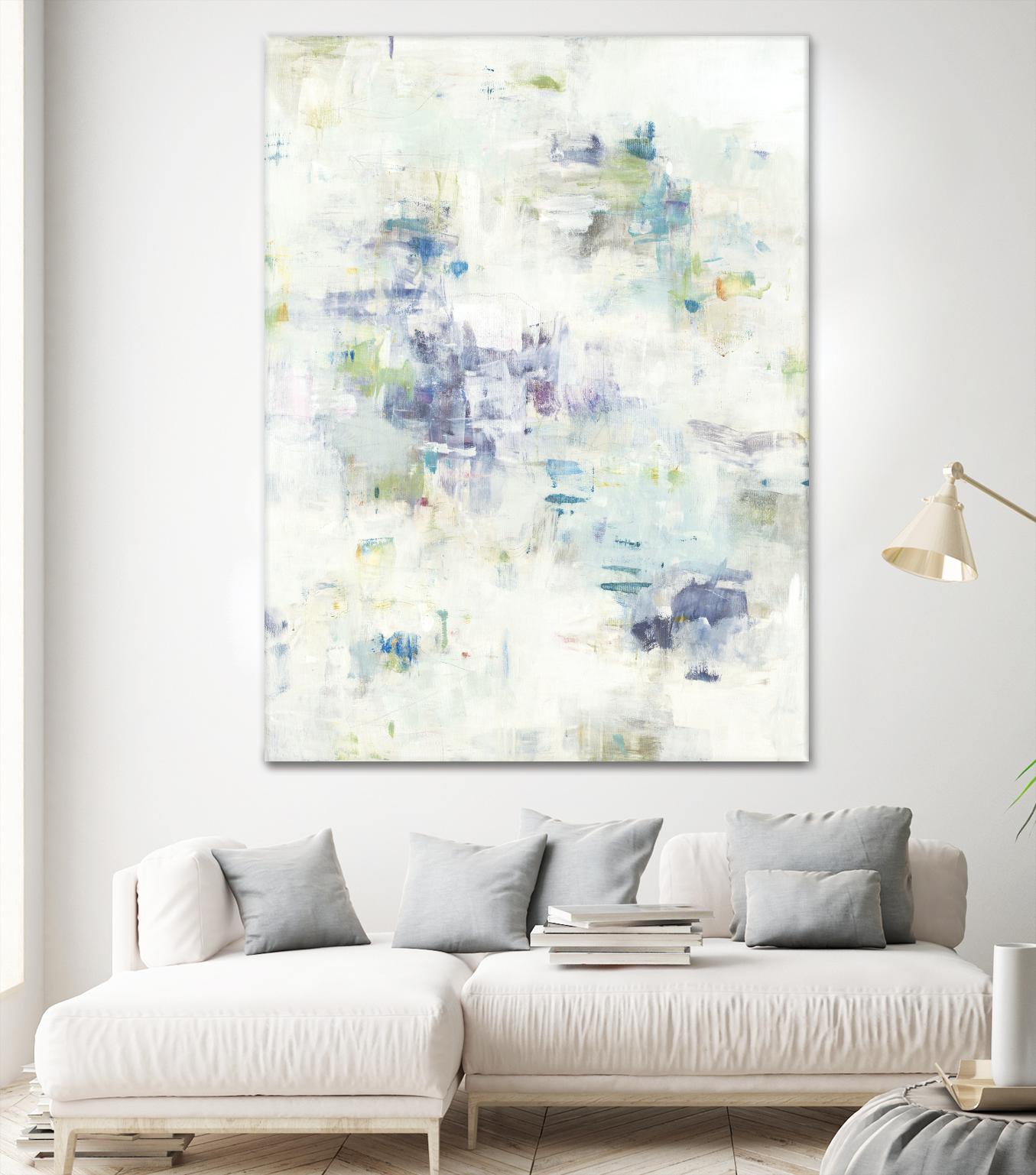 Wait Right Here II by Lisa Ridgers on GIANT ART - greens, blues abstract