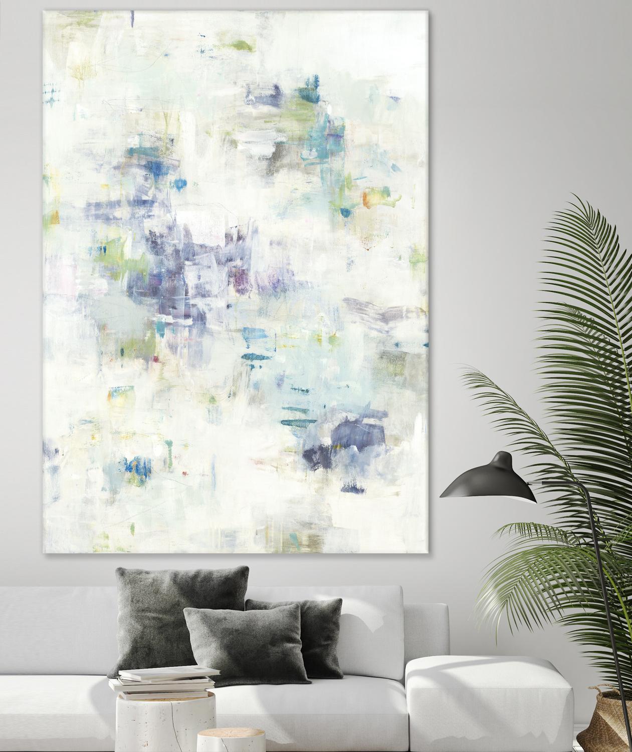 Wait Right Here II by Lisa Ridgers on GIANT ART - greens, blues abstract