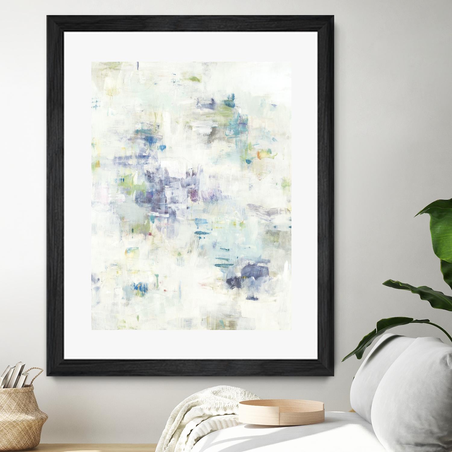 Wait Right Here II by Lisa Ridgers on GIANT ART - greens, blues abstract