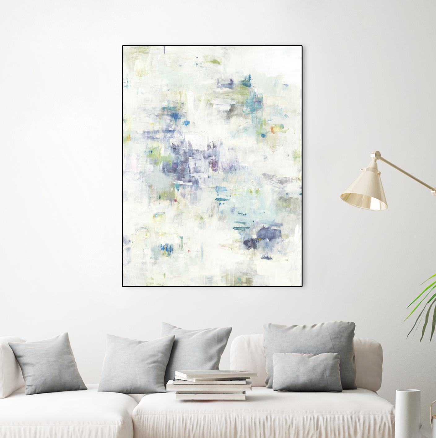 Wait Right Here II by Lisa Ridgers on GIANT ART - greens, blues abstract