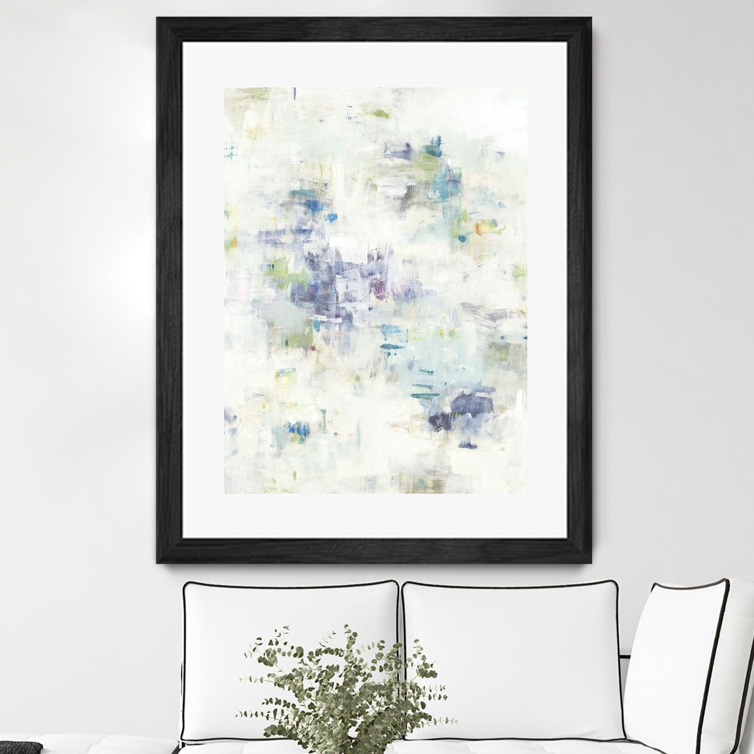 Wait Right Here II by Lisa Ridgers on GIANT ART - greens, blues abstract