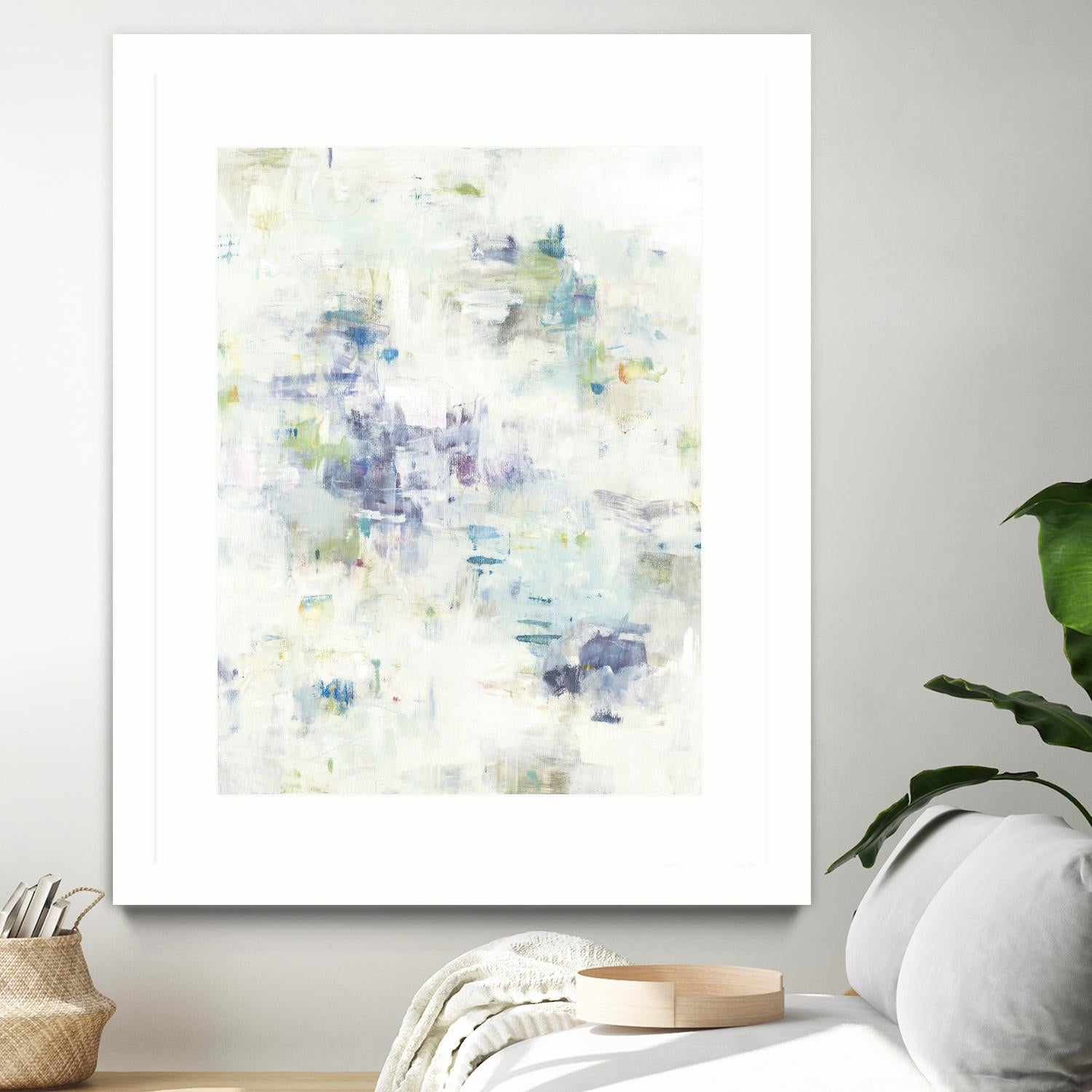 Wait Right Here II by Lisa Ridgers on GIANT ART - greens, blues abstract