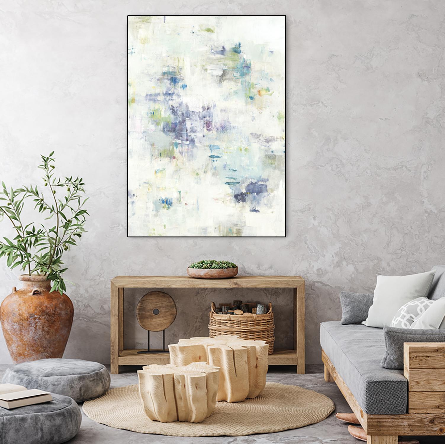 Wait Right Here II by Lisa Ridgers on GIANT ART - greens, blues abstract