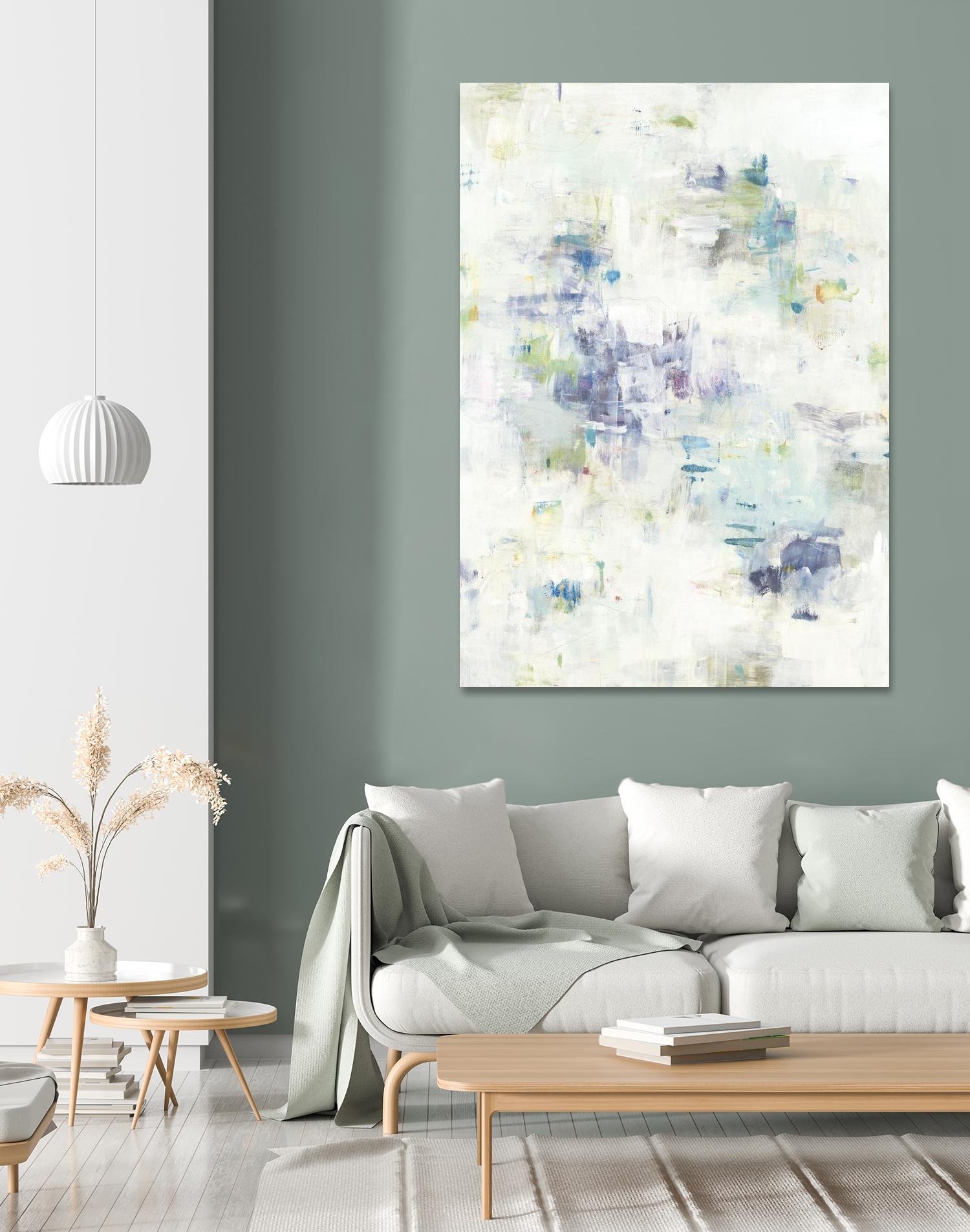 Wait Right Here II by Lisa Ridgers on GIANT ART - greens, blues abstract