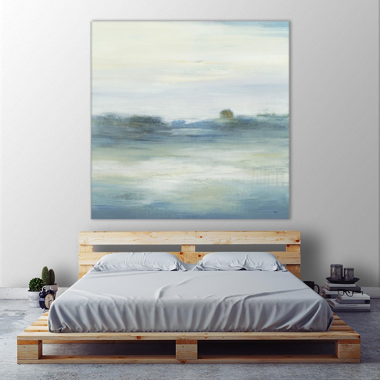 Soothing Scenery by Lisa Ridgers on GIANT ART - blues abstracted landscapes