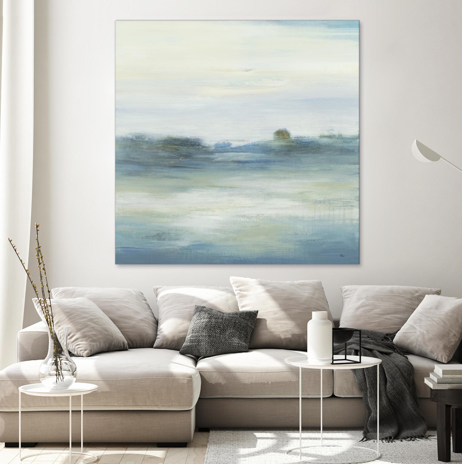 Soothing Scenery by Lisa Ridgers on GIANT ART - blues abstracted landscapes