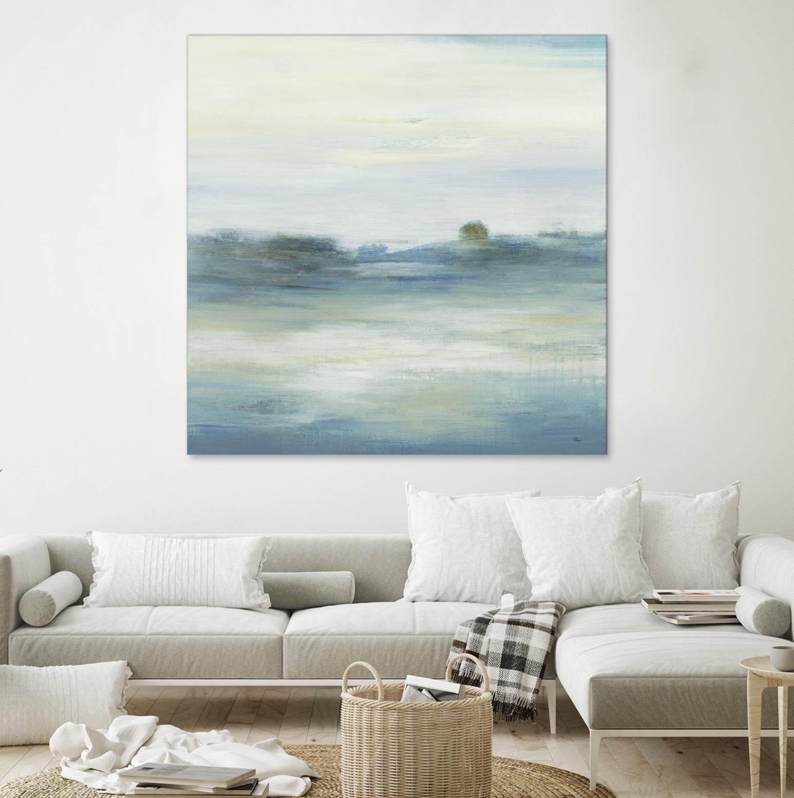 Soothing Scenery by Lisa Ridgers on GIANT ART - blues abstracted landscapes