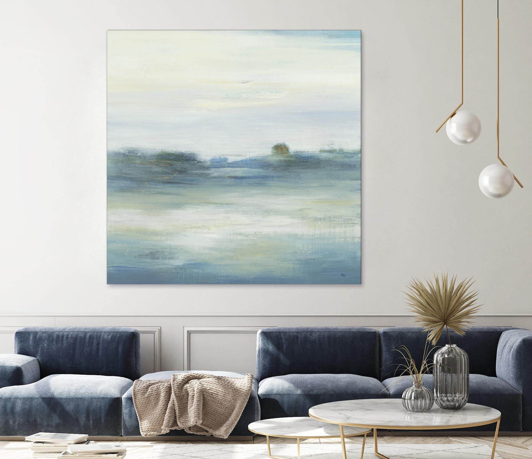 Soothing Scenery by Lisa Ridgers on GIANT ART - blues abstracted landscapes