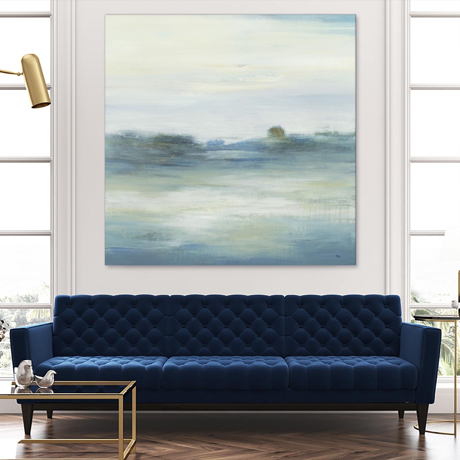 Soothing Scenery by Lisa Ridgers on GIANT ART - blues abstracted landscapes