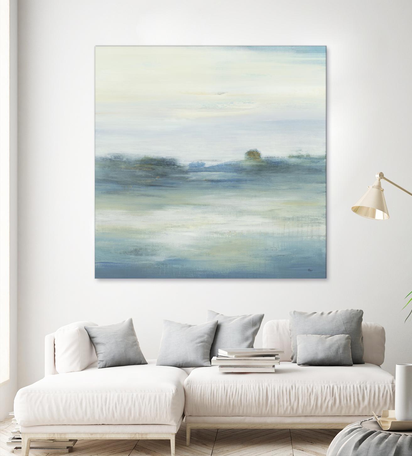 Soothing Scenery by Lisa Ridgers on GIANT ART - blues abstracted landscapes