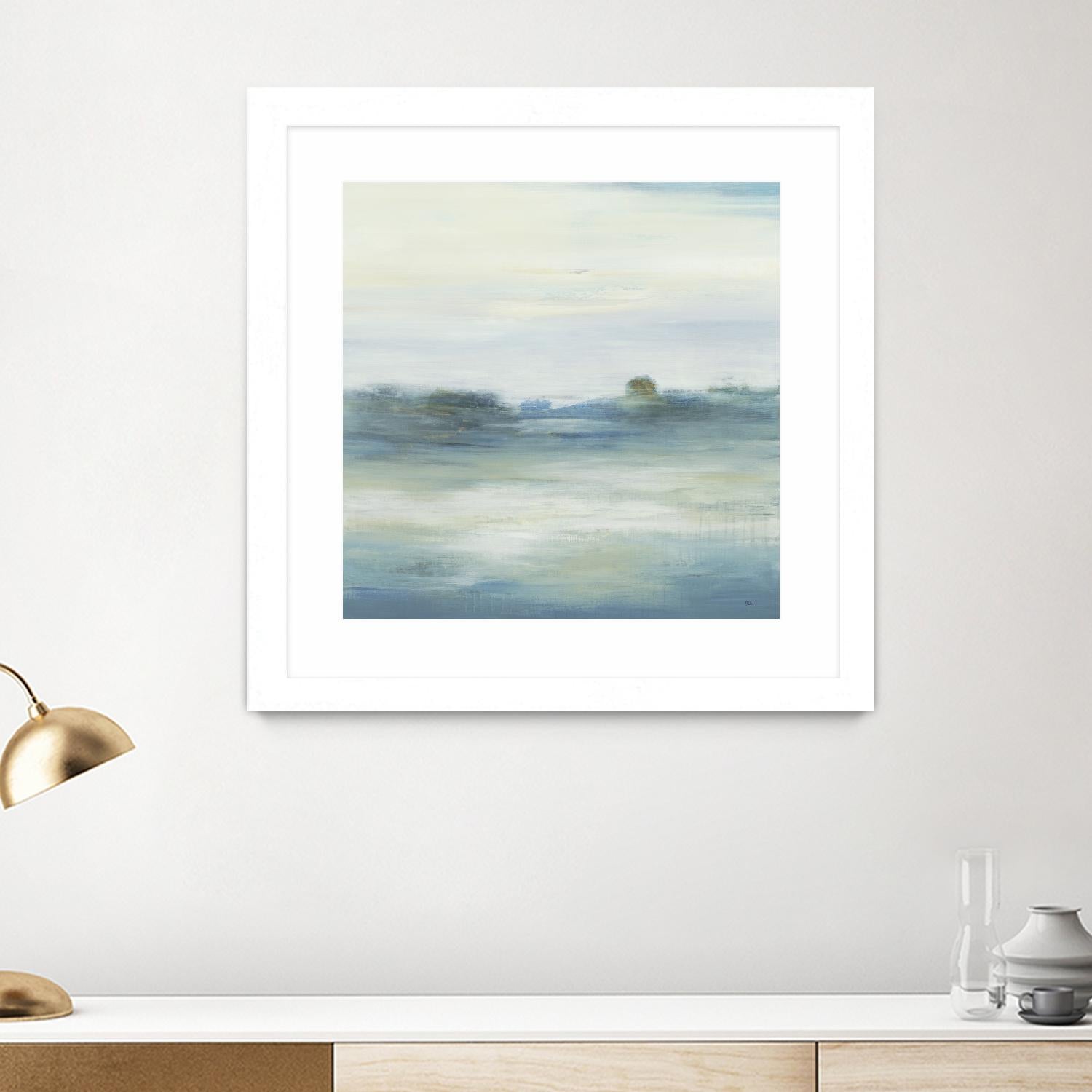 Soothing Scenery by Lisa Ridgers on GIANT ART - blues abstracted landscapes