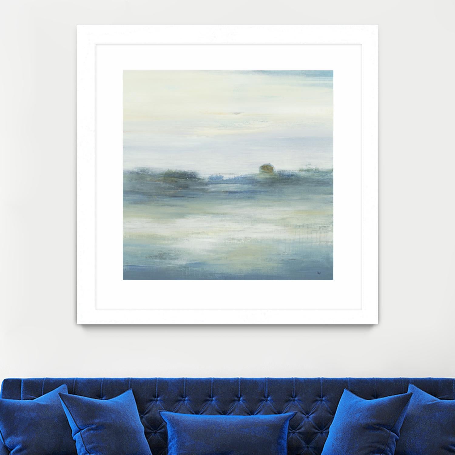 Soothing Scenery by Lisa Ridgers on GIANT ART - blues abstracted landscapes