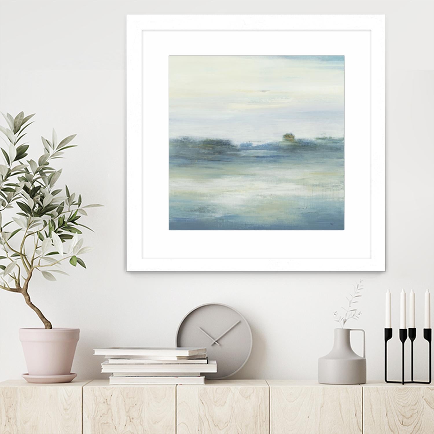 Soothing Scenery by Lisa Ridgers on GIANT ART - blues abstracted landscapes