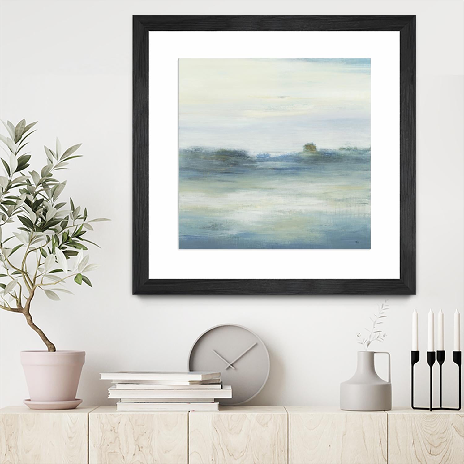 Soothing Scenery by Lisa Ridgers on GIANT ART - blues abstracted landscapes