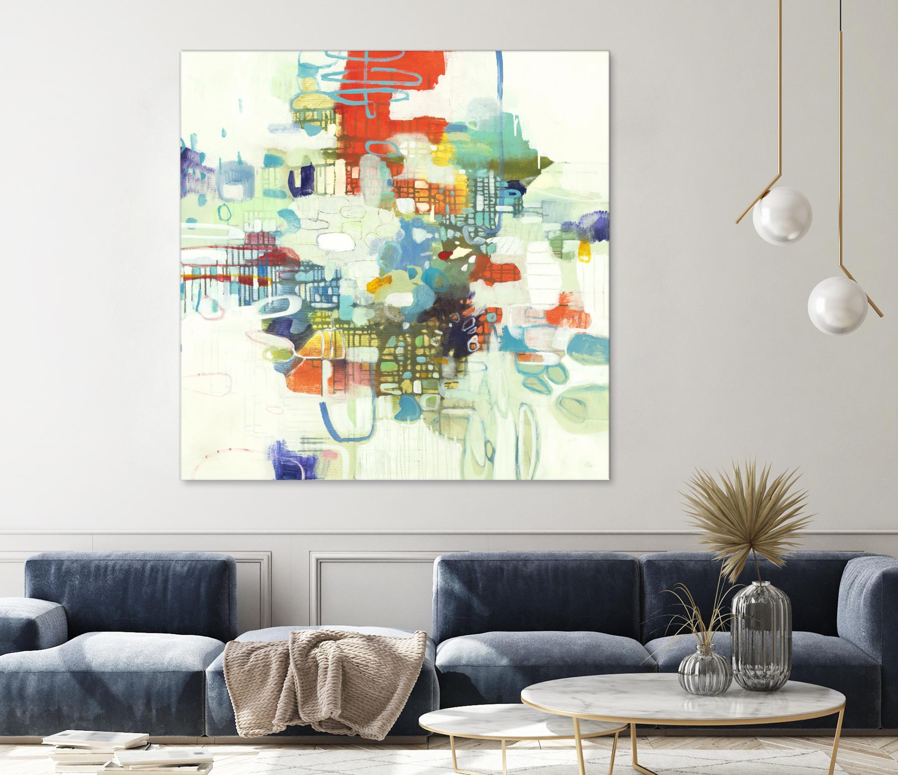 Bright Spot by Lisa Ridgers on GIANT ART - reds abstract