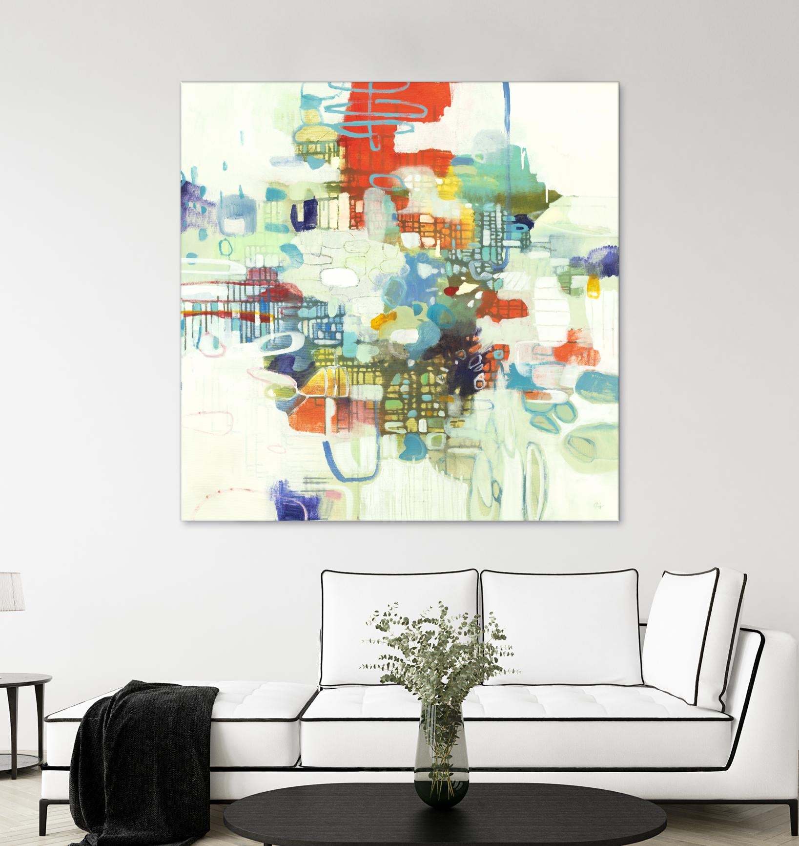 Bright Spot by Lisa Ridgers on GIANT ART - reds abstract