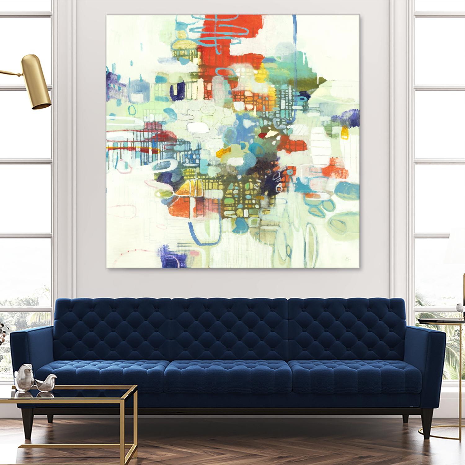 Bright Spot by Lisa Ridgers on GIANT ART - reds abstract